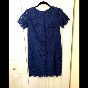 Ann Taylor navy blue shift dress size 0 NWT